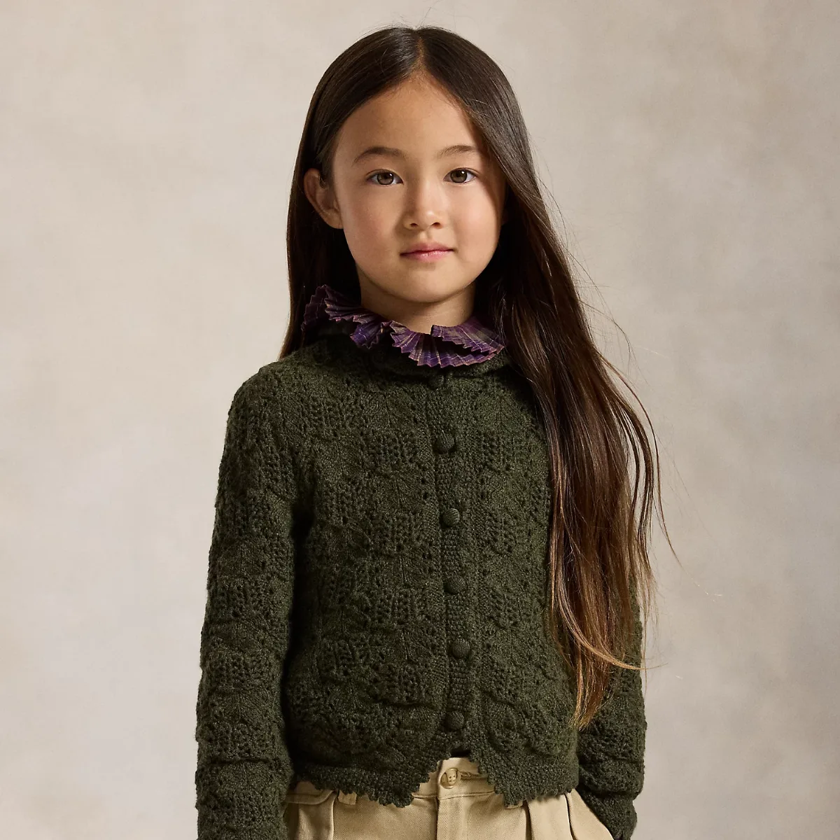 Pointelle-Knit Cotton-Blend Cardigan by Ralph Lauren