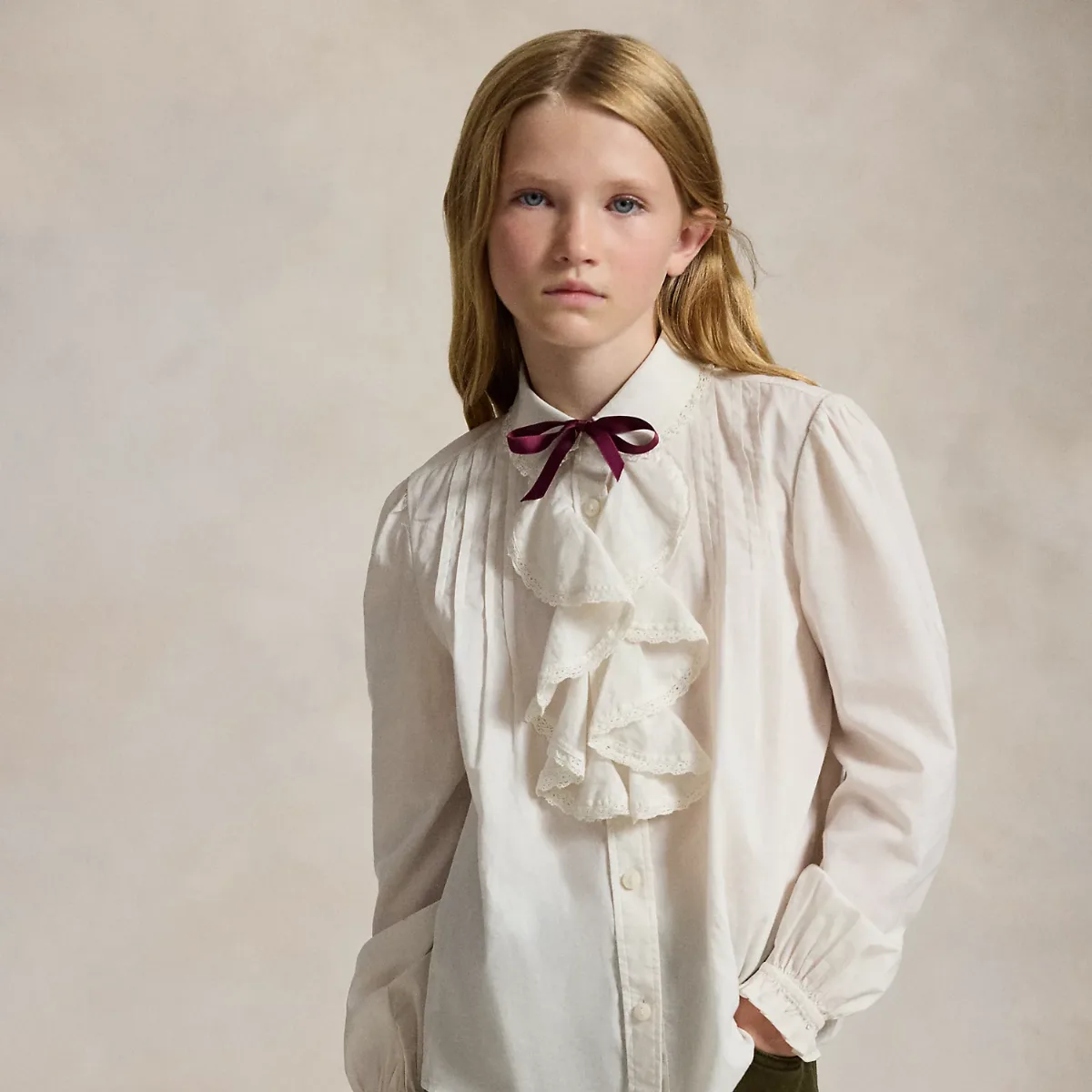 Ruffled Cotton Top by Ralph Lauren