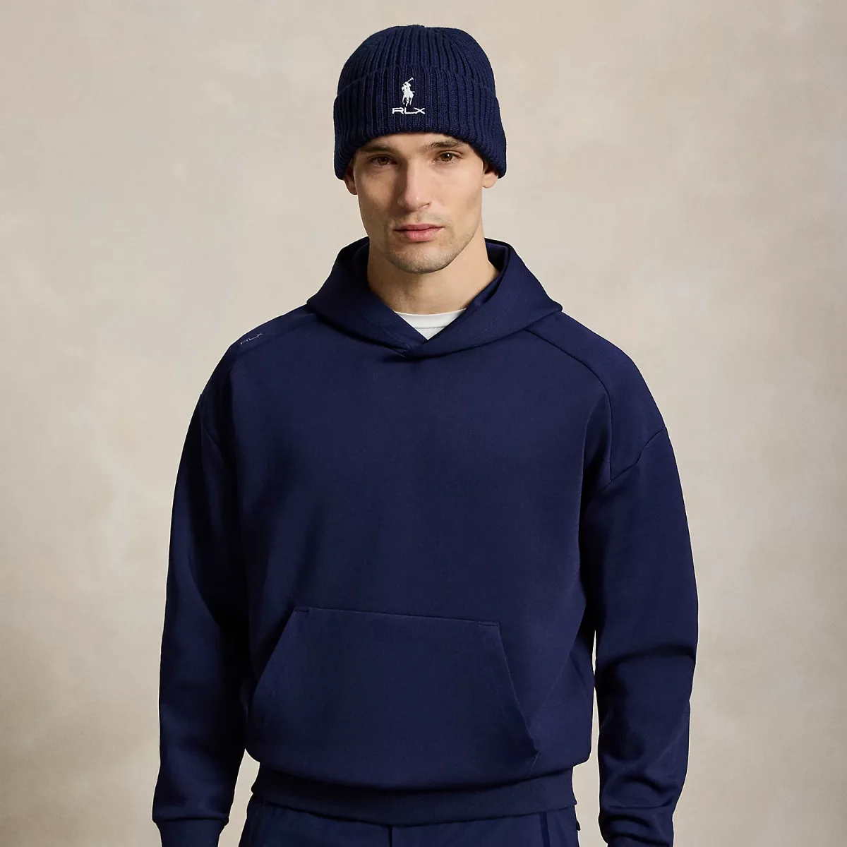 Big Fit Stretch Jersey Hoodie by Ralph Lauren