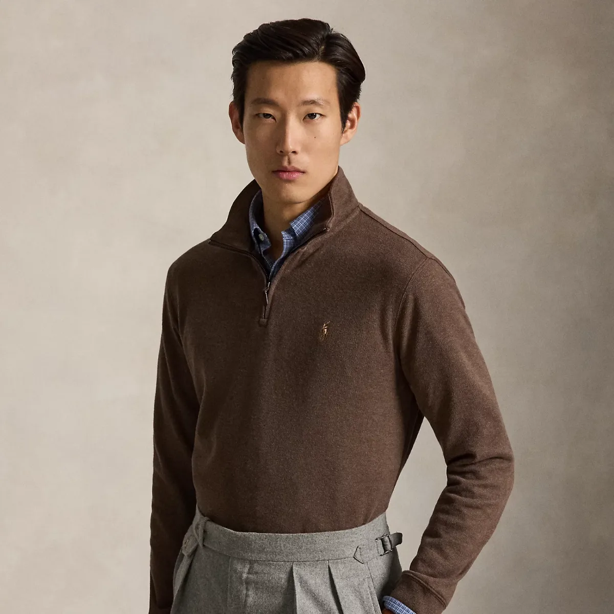 Estate-Rib Quarter-Zip Pullover by Ralph Lauren
