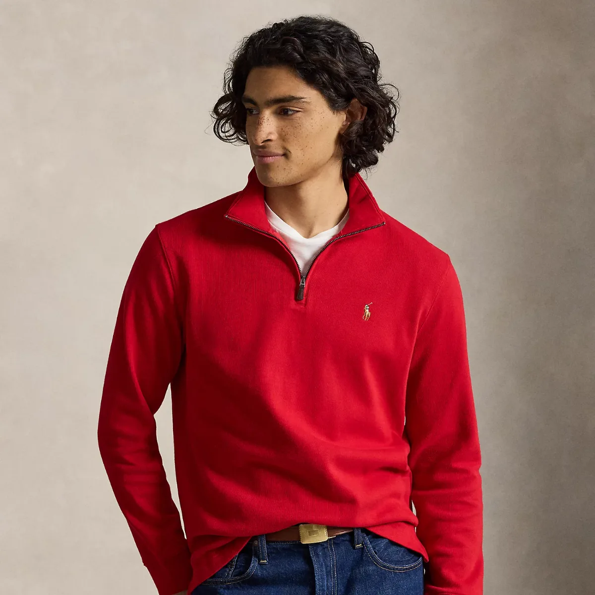 Estate-Rib Quarter-Zip Pullover by Ralph Lauren
