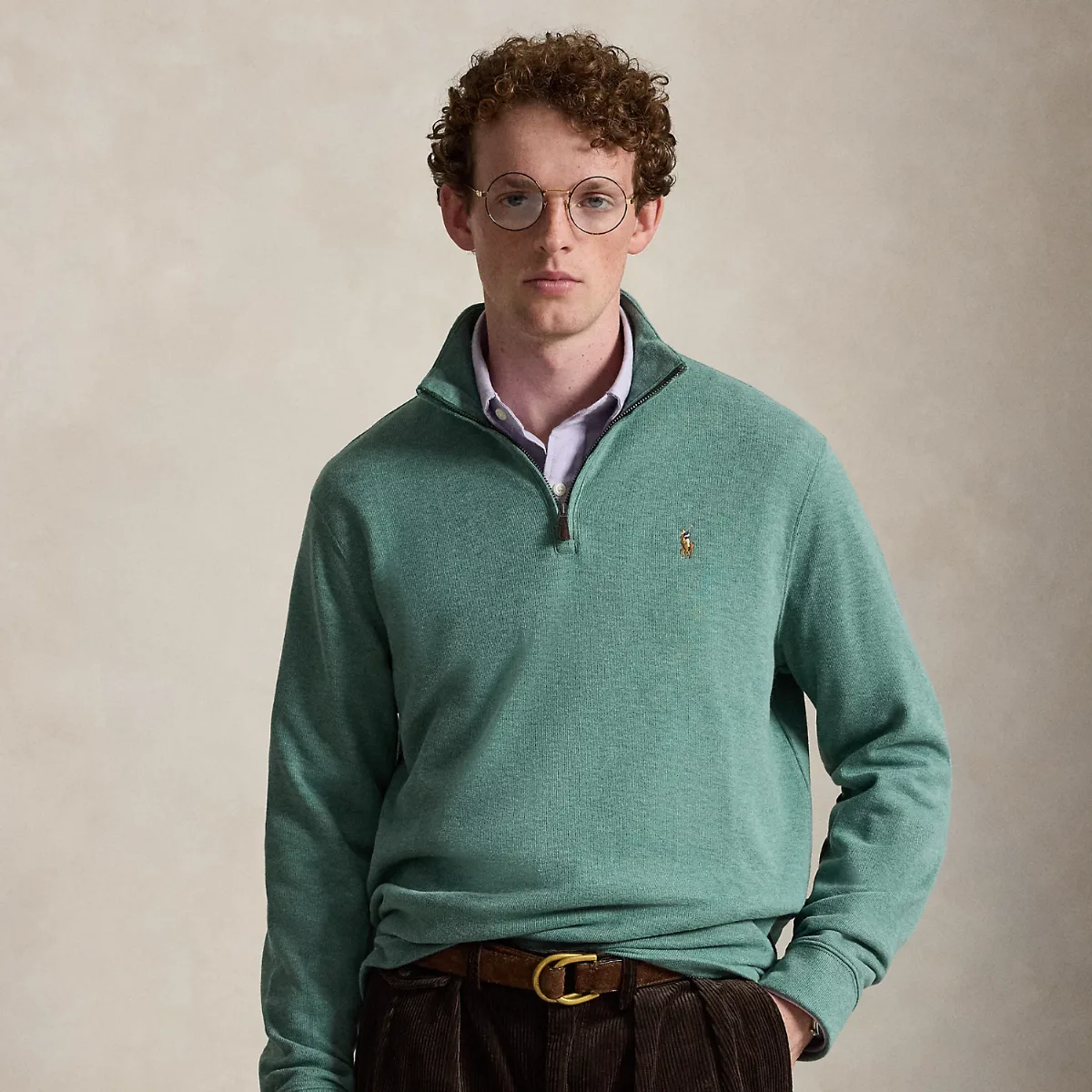 Estate-Rib Quarter-Zip Pullover by Ralph Lauren