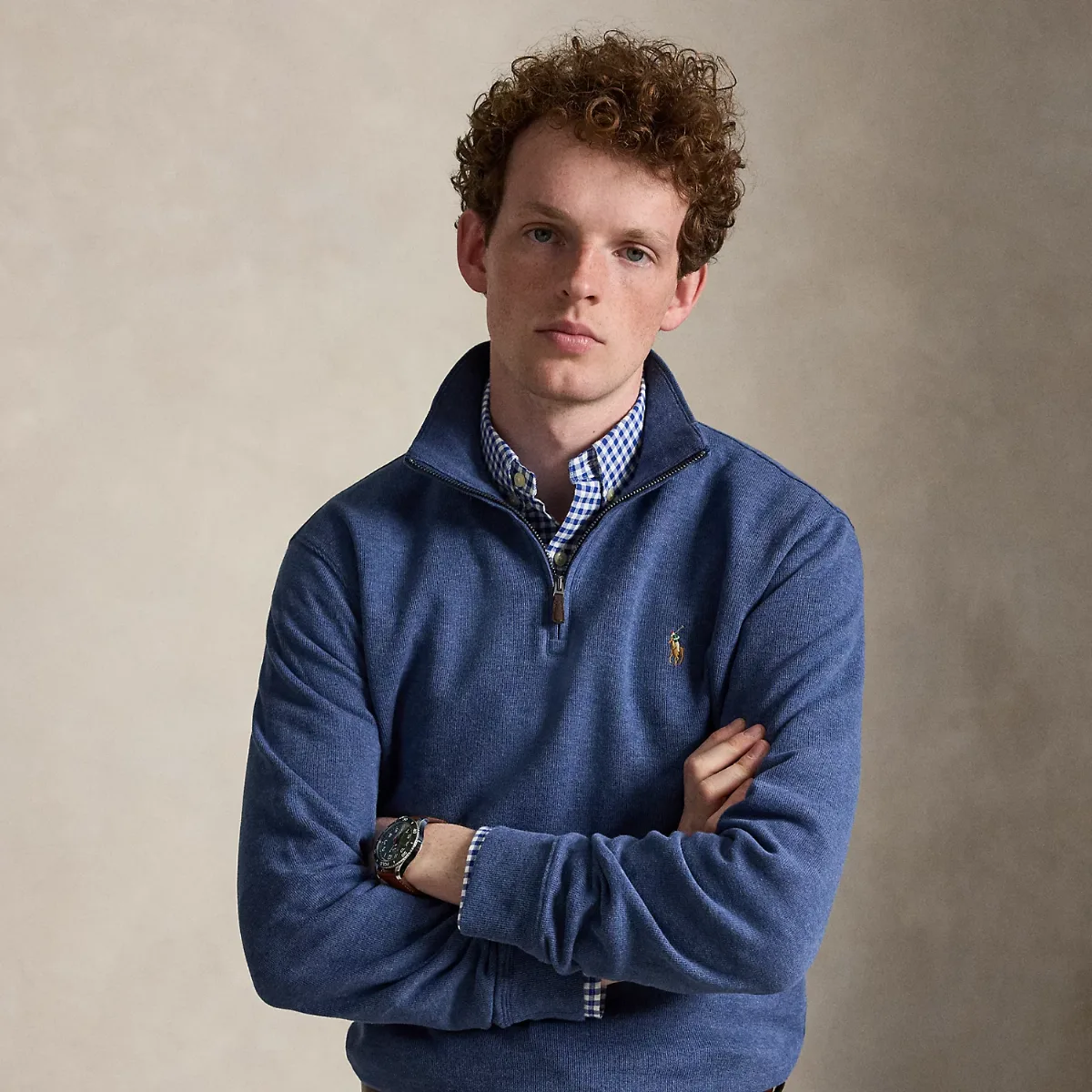 Estate-Rib Quarter-Zip Pullover by Ralph Lauren