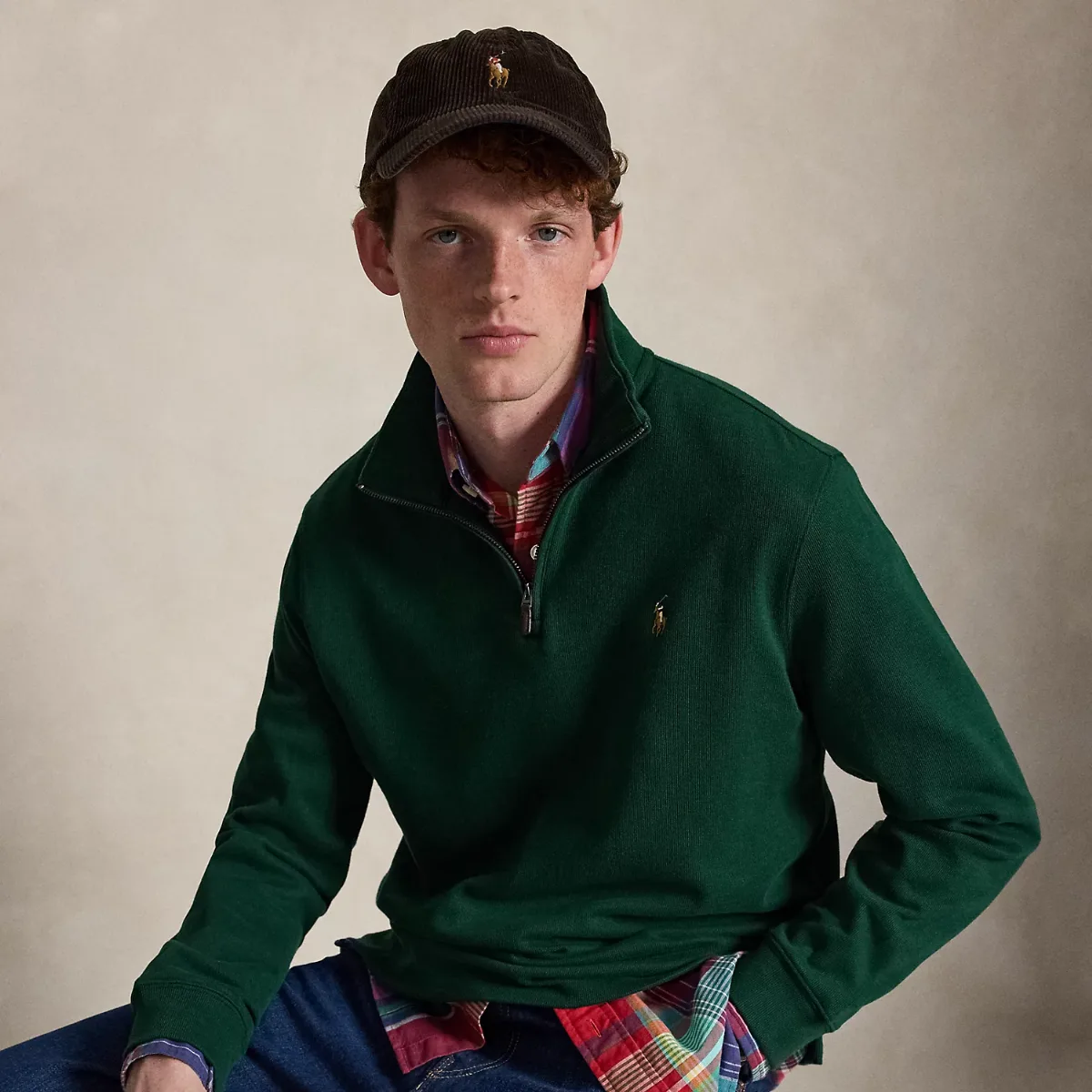 Estate-Rib Quarter-Zip Pullover by Ralph Lauren