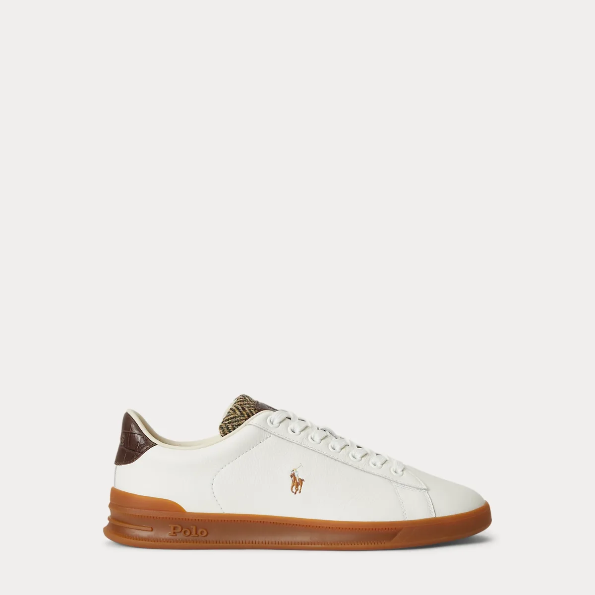 Heritage Court II Leather-Tweed Sneaker by Ralph Lauren