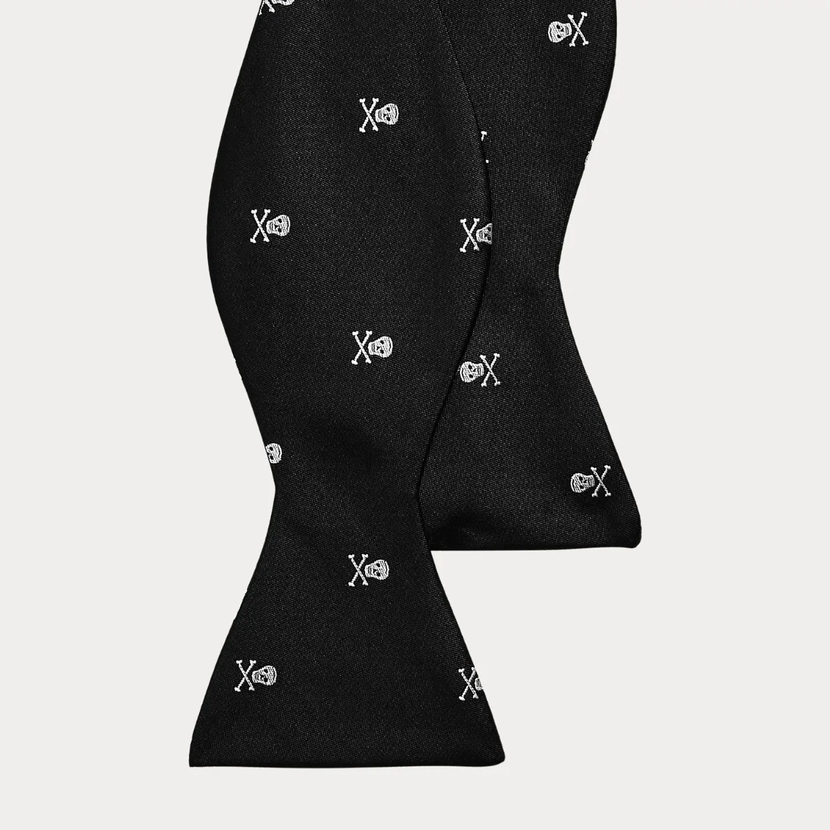 Skull-and-Bones Silk Bow Tie