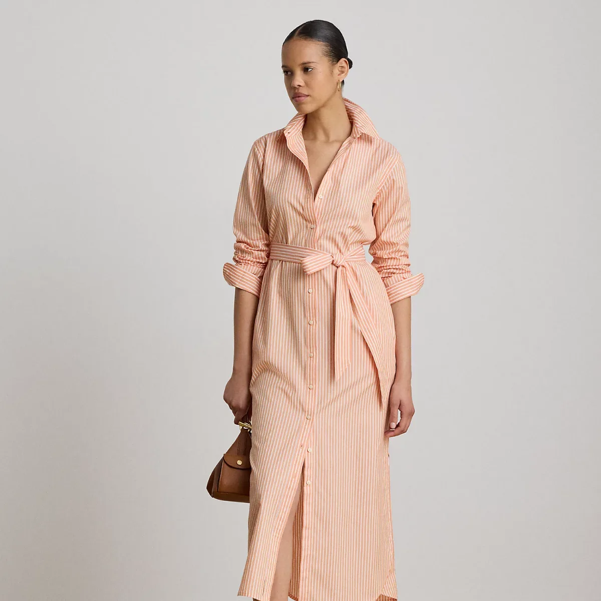 Striped End-on-End Cotton Shirtdress by Ralph Lauren