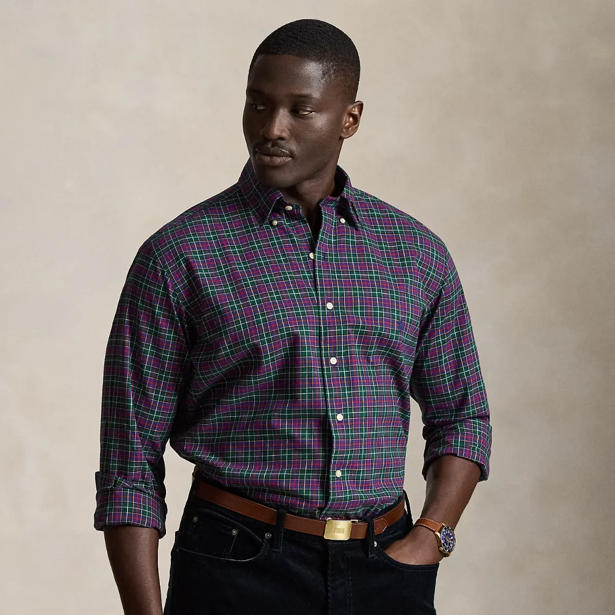 Plaid Twill Shirt by Ralph Lauren
