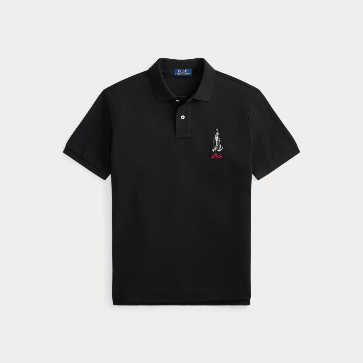 Custom Slim Fit Dog-Embroidered Polo by Ralph Lauren
