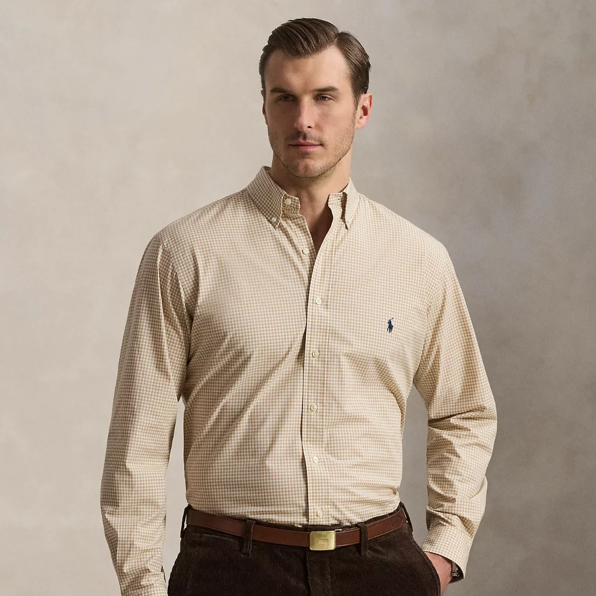 Gingham Stretch Poplin Shirt by Ralph Lauren