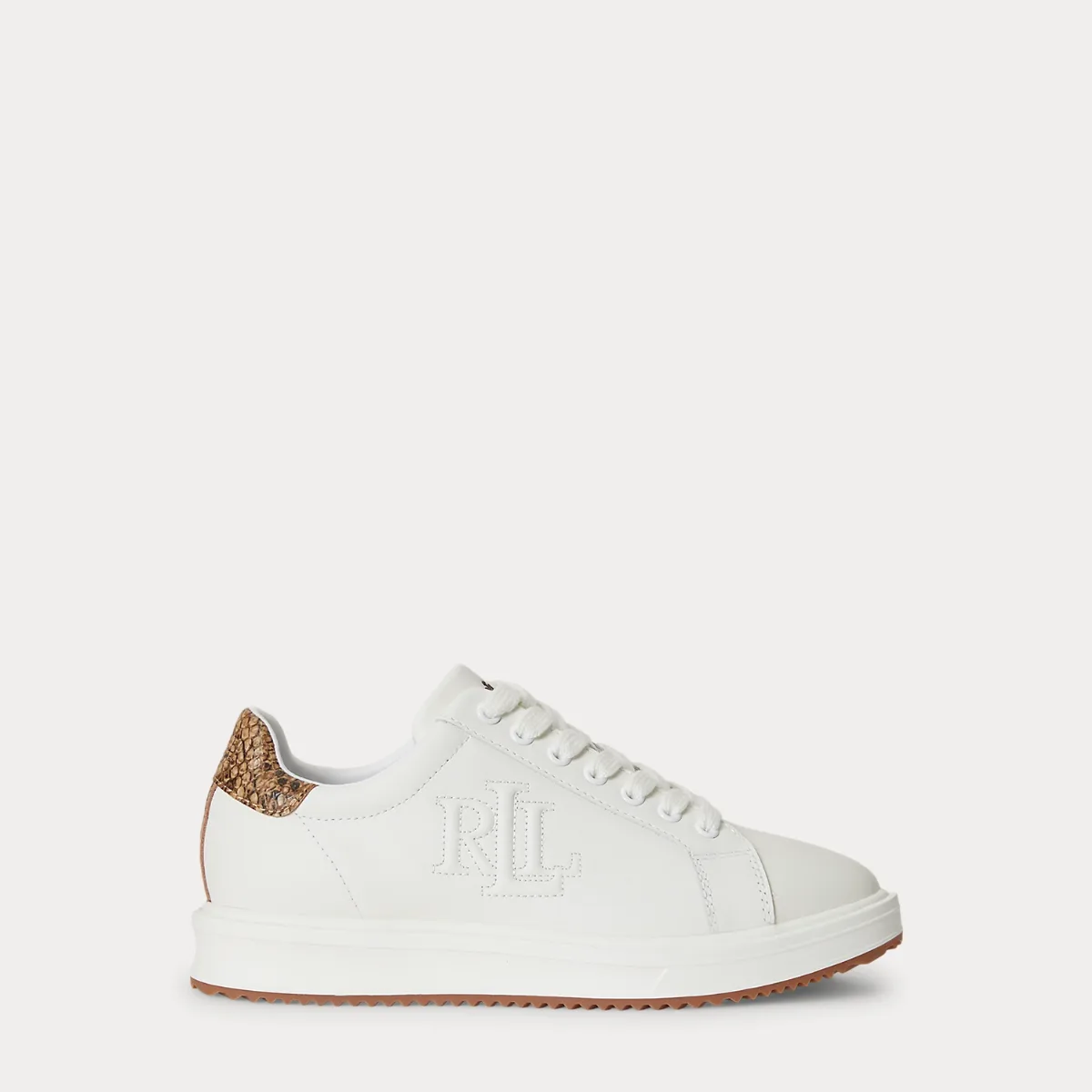 Ainsley Python-Embossed-Trim Sneaker by Ralph Lauren