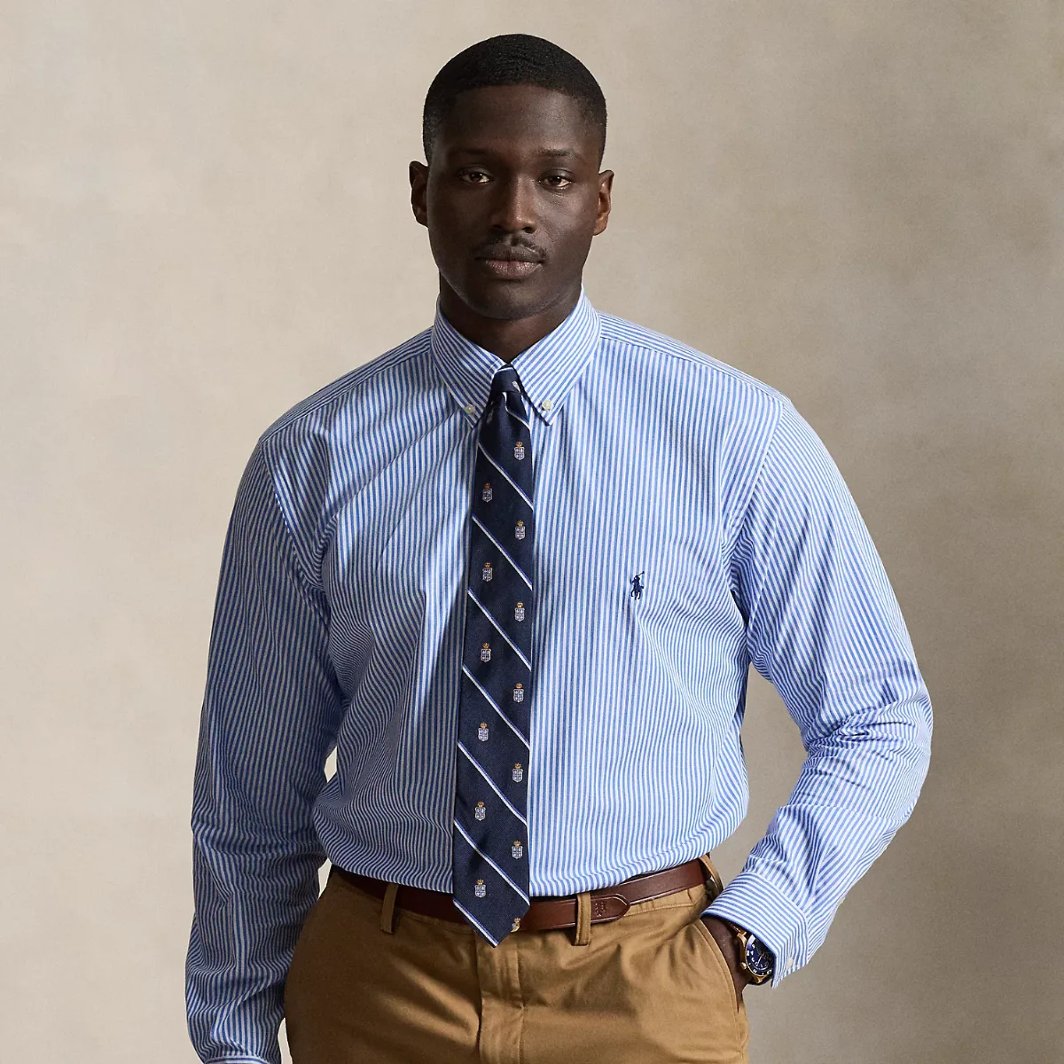 Striped Stretch Poplin Shirt