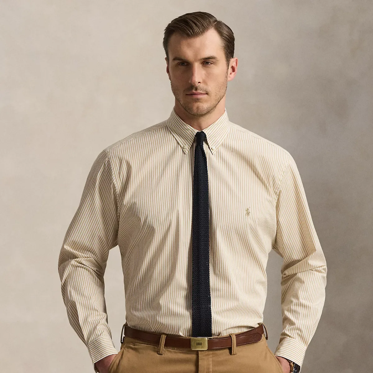 Striped Stretch Poplin Shirt by Ralph Lauren
