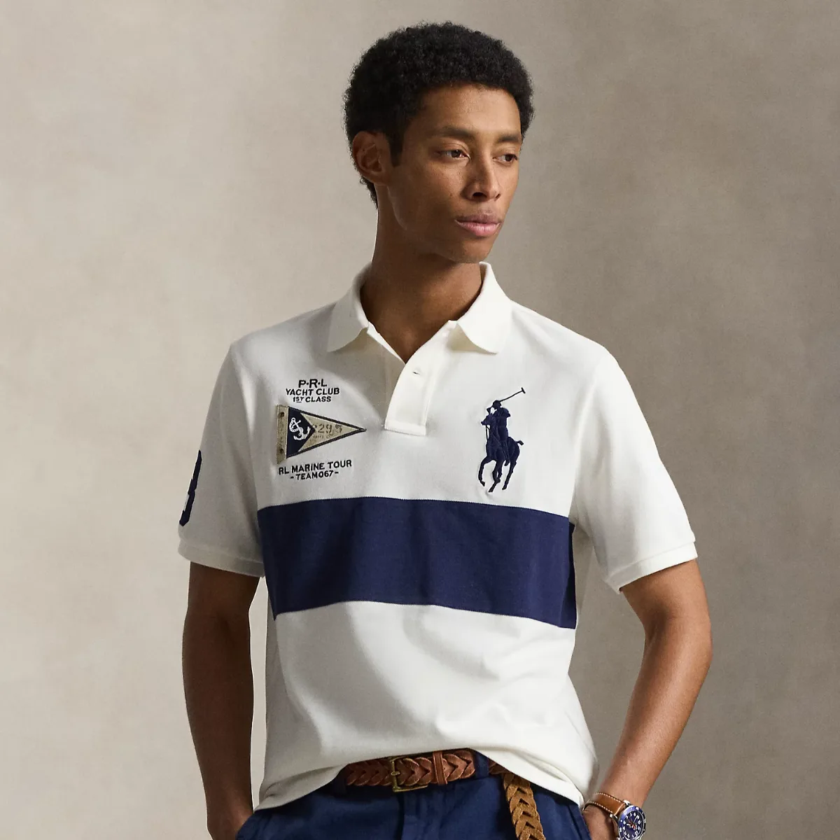 Classic Fit Big Pony Mesh Polo Shirt by Ralph Lauren