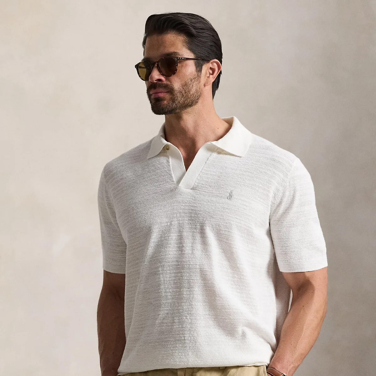 Textured Cotton-Linen Sweater by Ralph Lauren