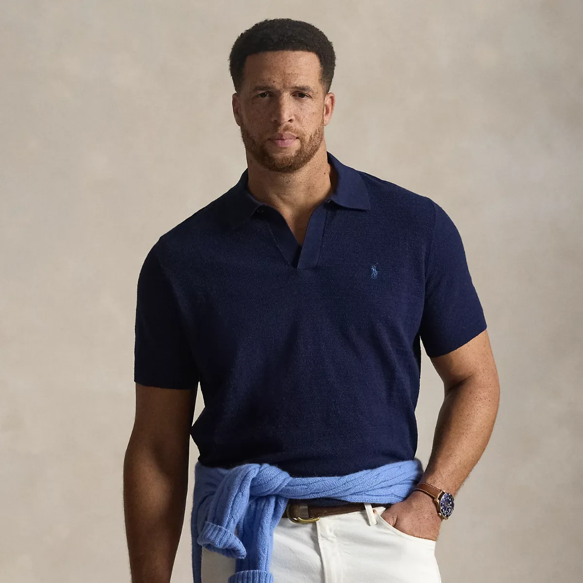Textured Cotton-Linen Sweater by Ralph Lauren