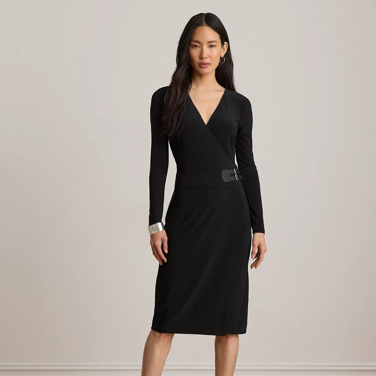 Buckled Jersey Dress by Ralph Lauren