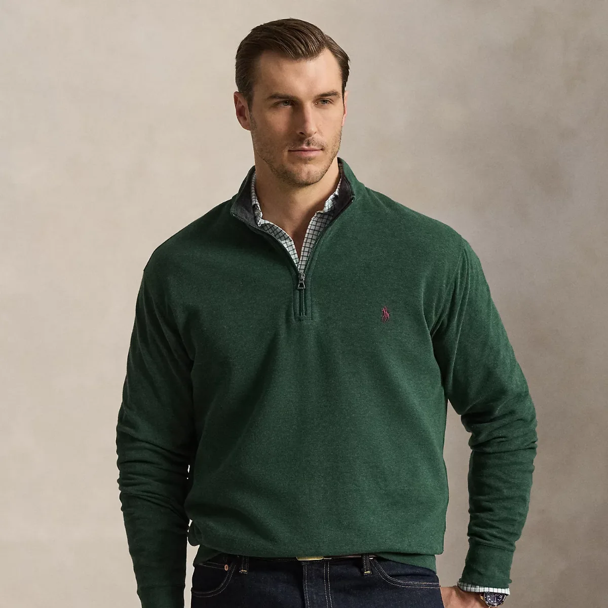Luxury Jersey Quarter-Zip Pullover