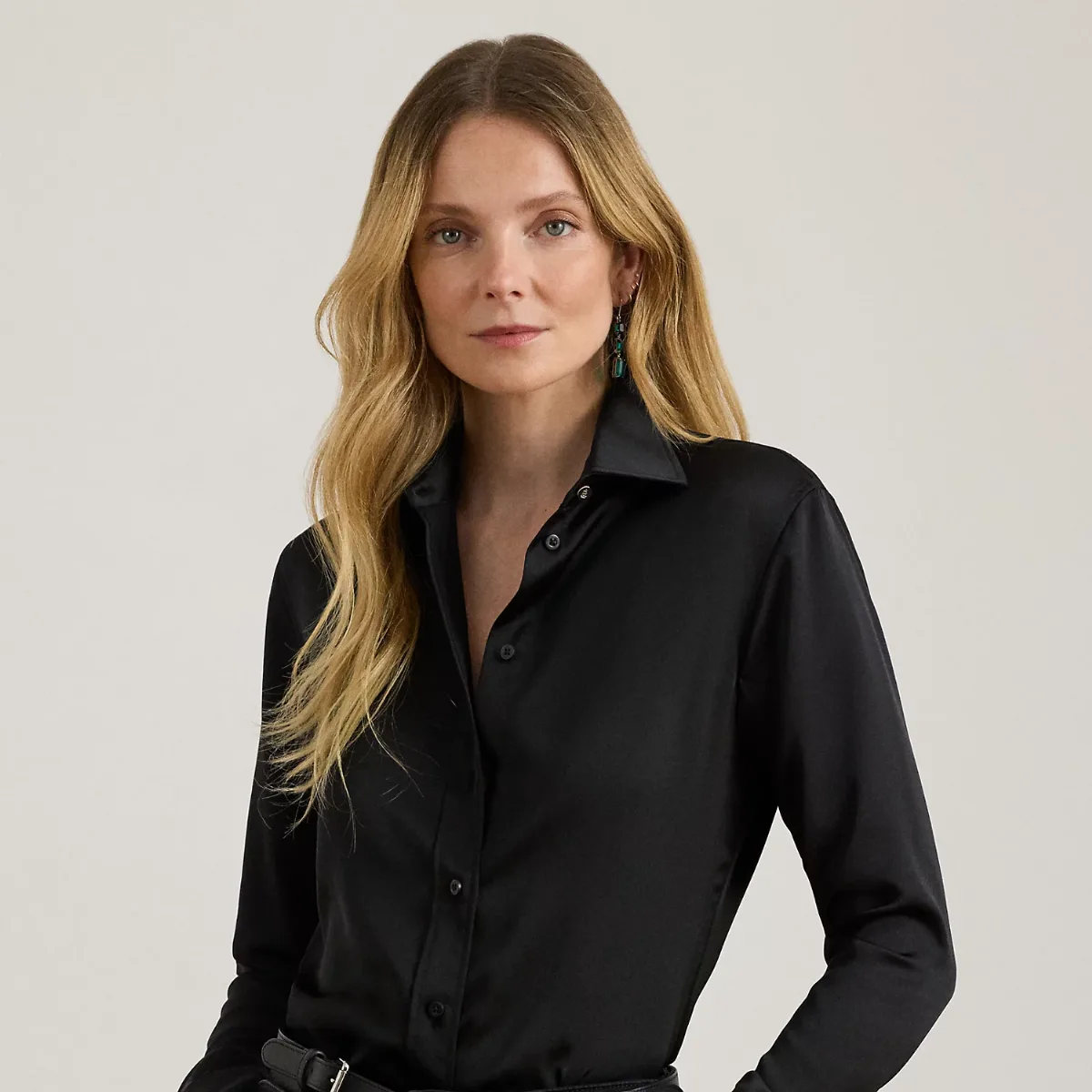 Classic Fit Satin Charmeuse Shirt by Ralph Lauren