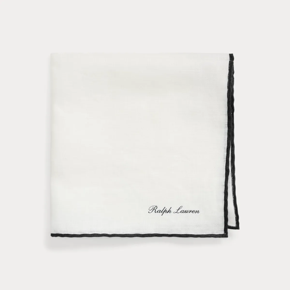 Tipped Linen Pocket Square by Ralph Lauren