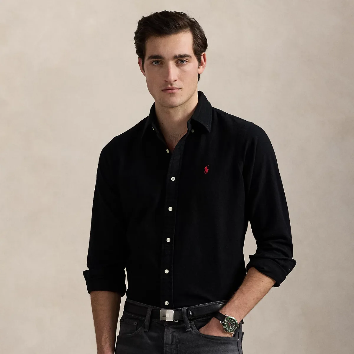 Classic Fit Brushed Flannel Shirt
