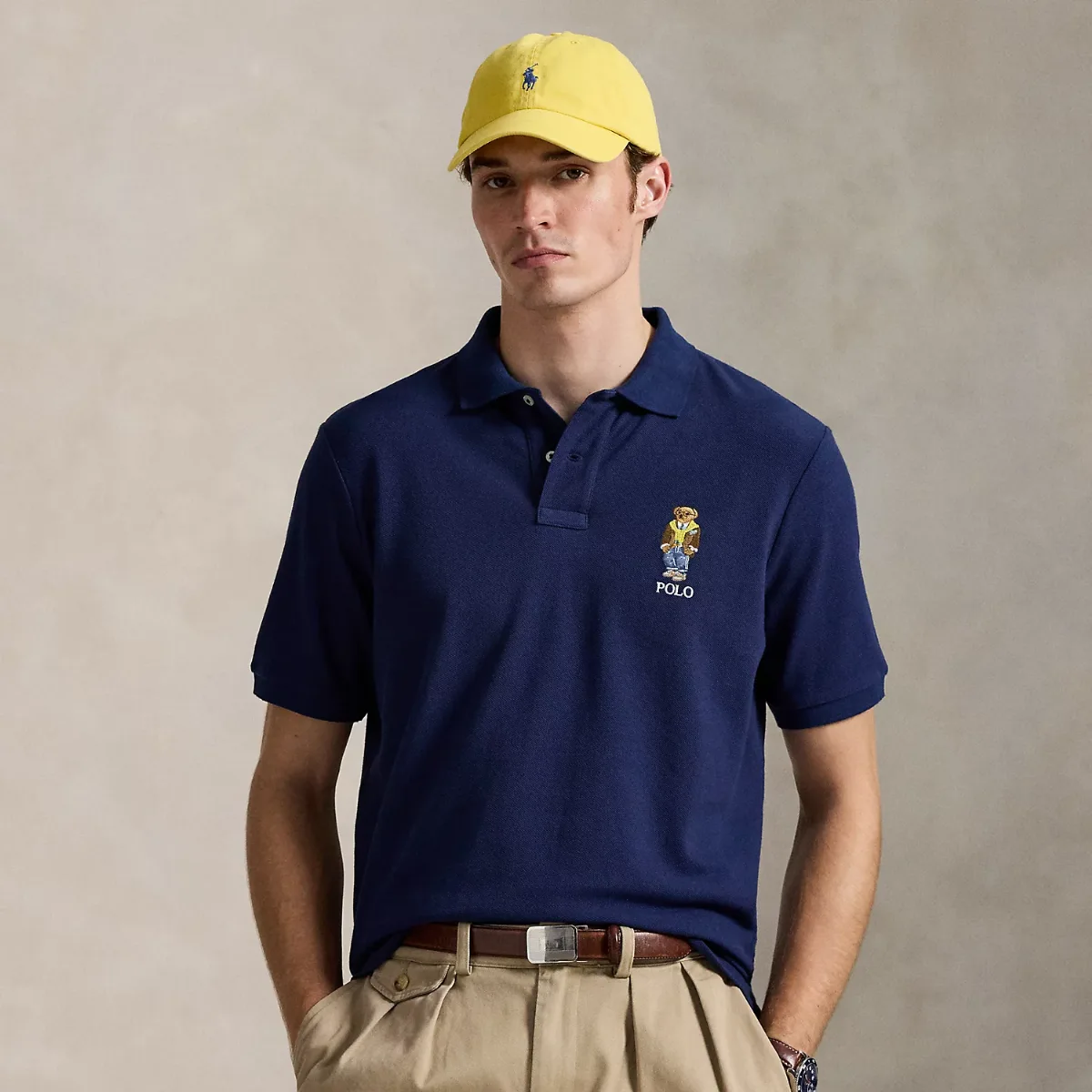 Classic Fit Polo Bear Mesh Polo Shirt