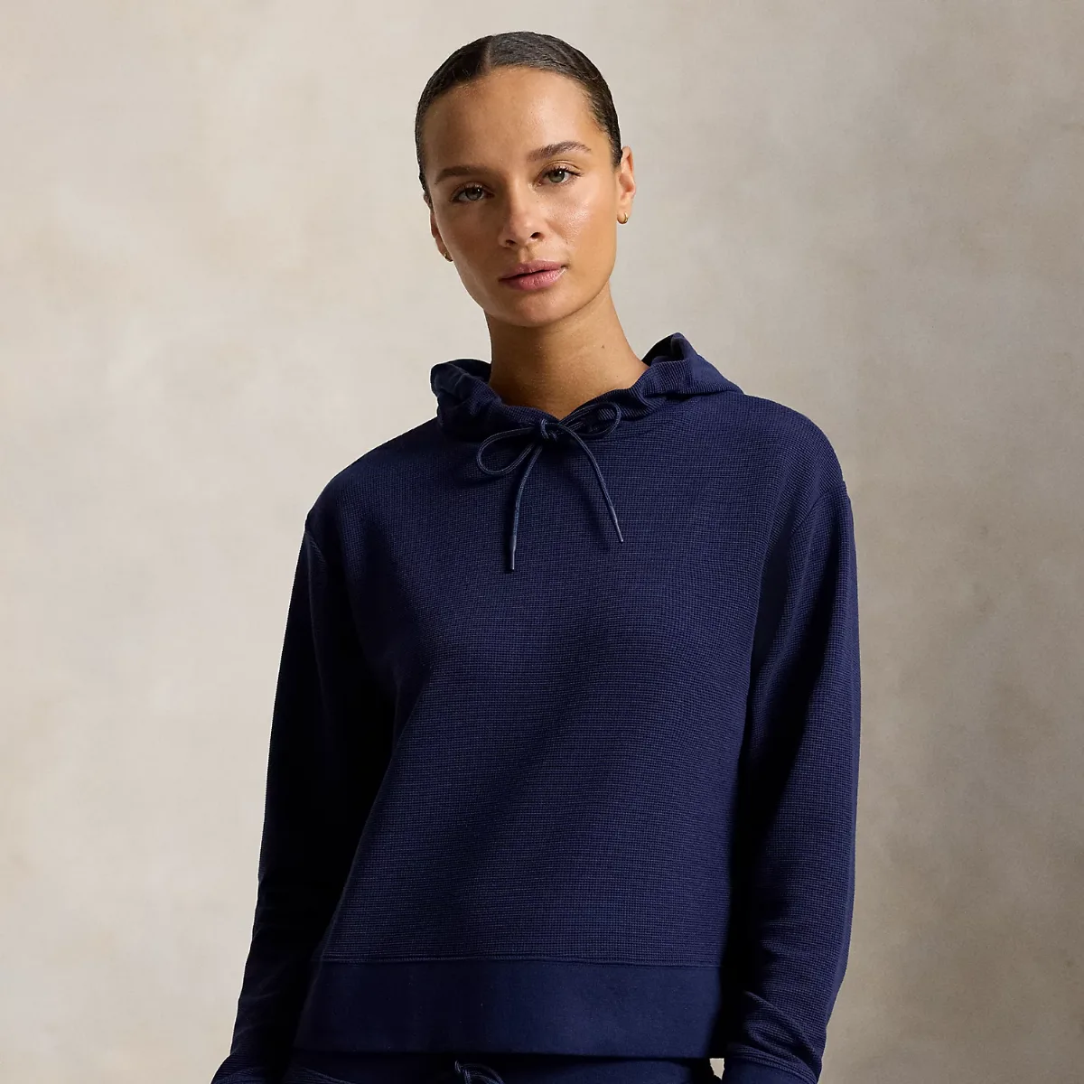 Waffle-Knit Hoodie