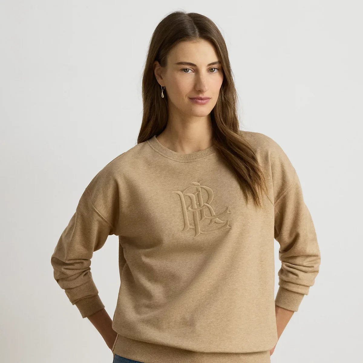 Embroidered-Logo French Terry Pullover