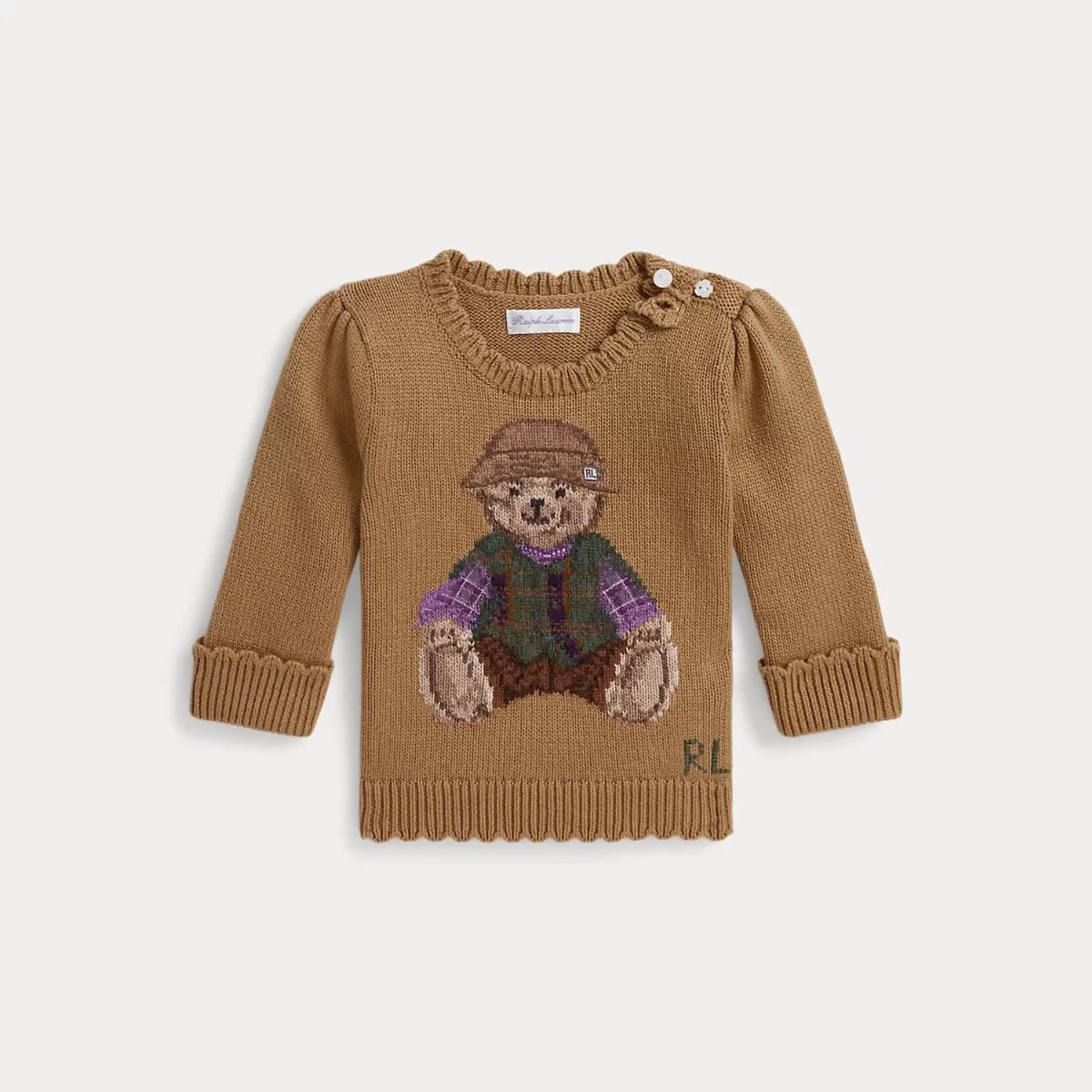 Polo Bear Scalloped Sweater by Ralph Lauren