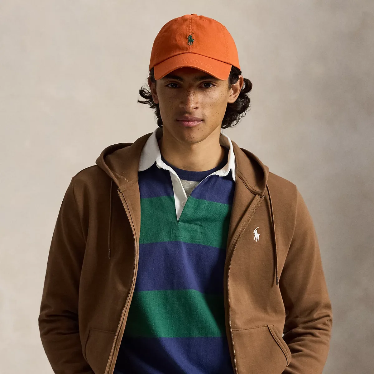 Double-Knit Full-Zip Hoodie by Ralph Lauren