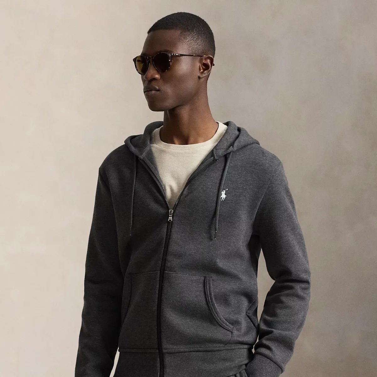 Double-Knit Full-Zip Hoodie by Ralph Lauren