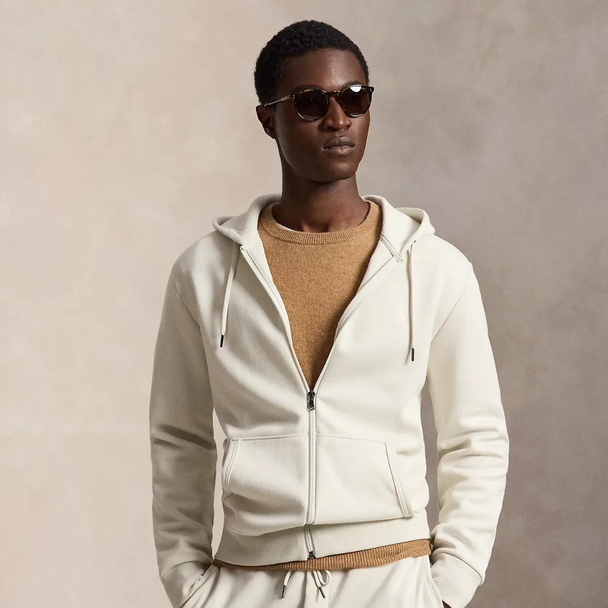 Double-Knit Full-Zip Hoodie by Ralph Lauren