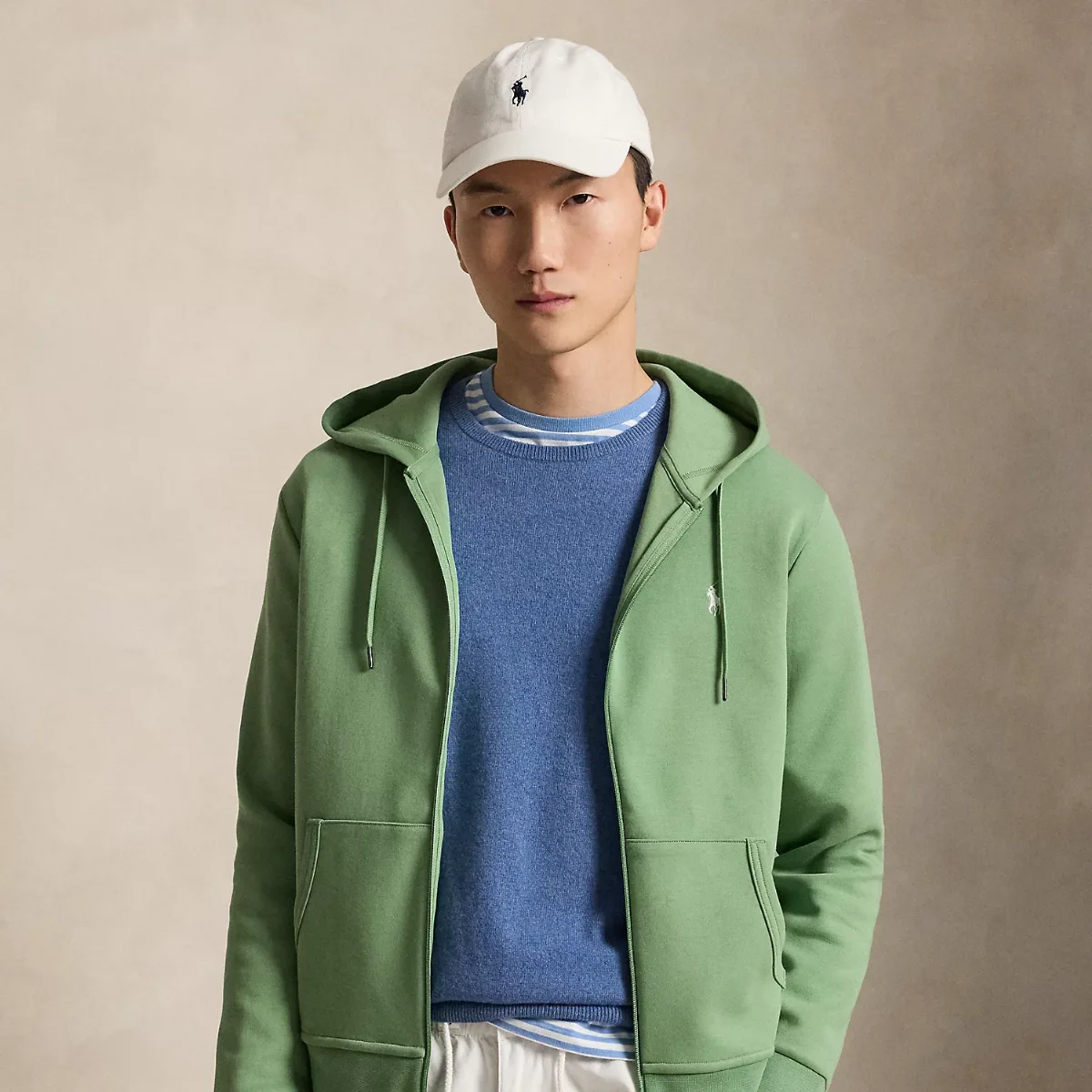 Double-Knit Full-Zip Hoodie by Ralph Lauren