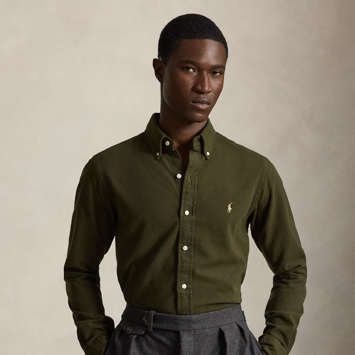 Classic Fit Brushed Flannel Shirt