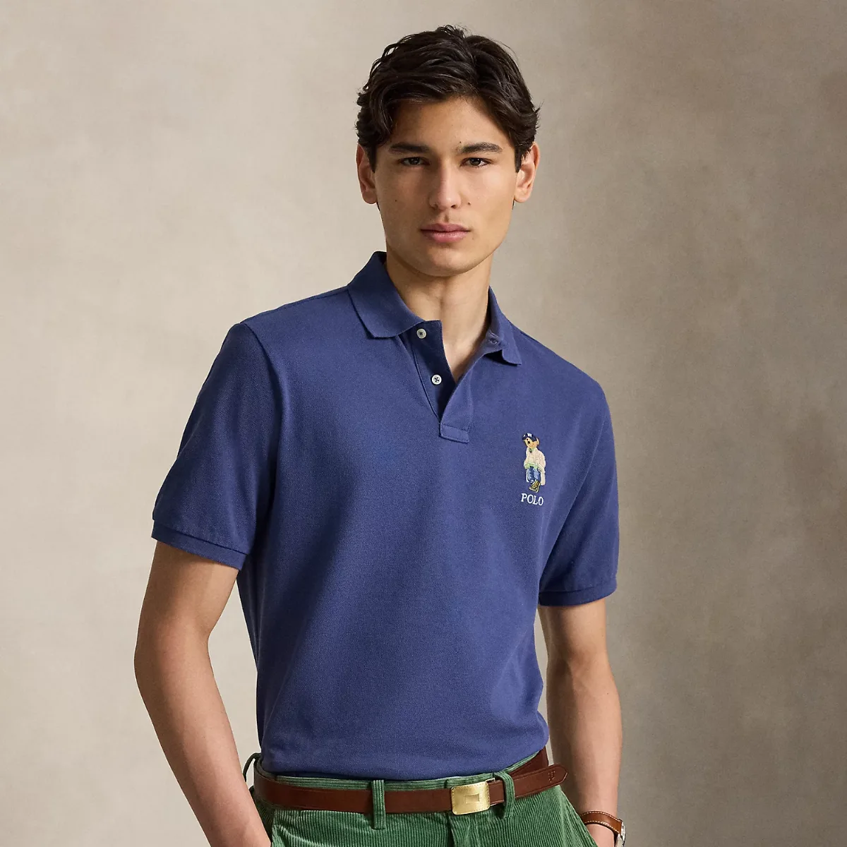 Classic Fit Polo Bear Mesh Polo Shirt