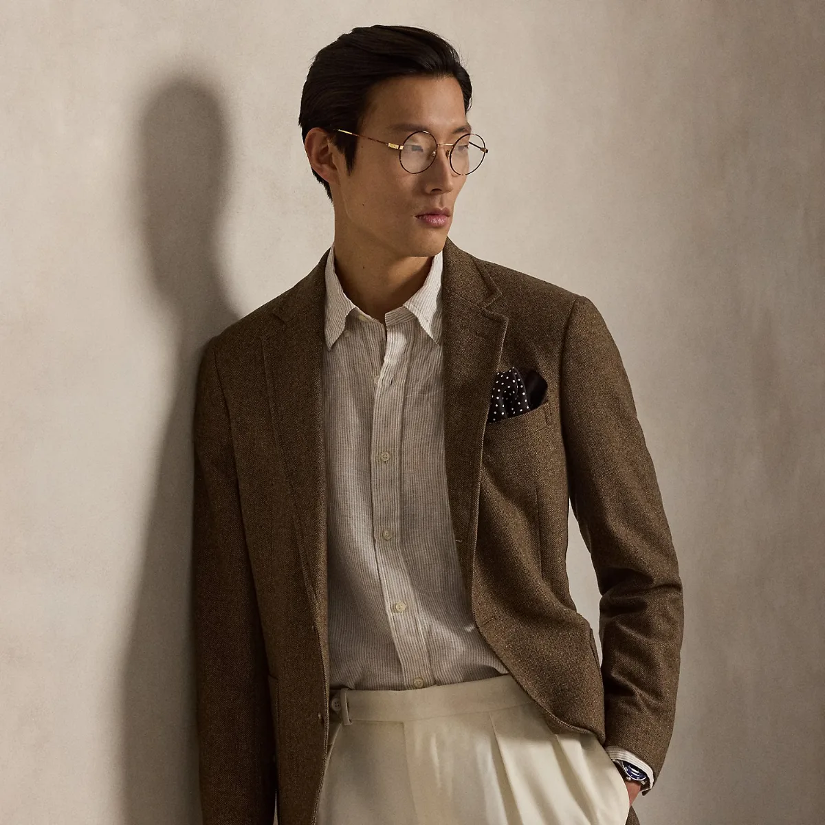 Classic Fit Striped Linen Shirt by Ralph Lauren