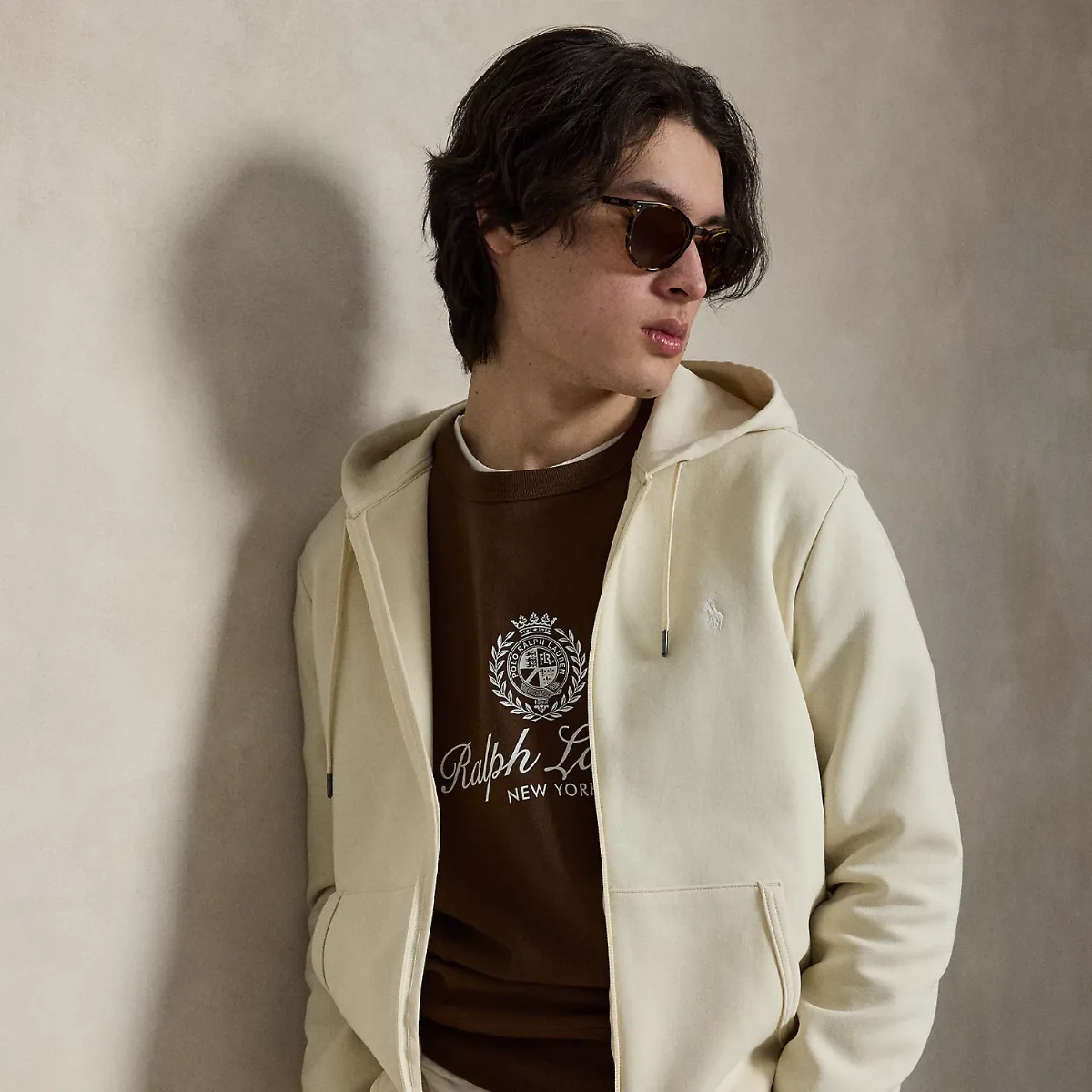 Double-Knit Full-Zip Hoodie by Ralph Lauren