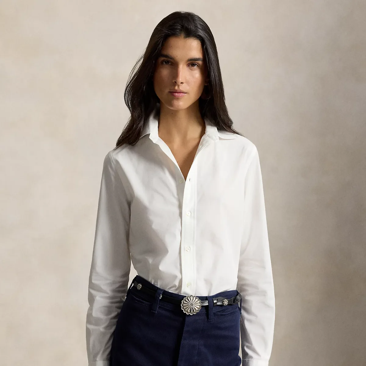 End-On-End Stretch Slim Fit Cotton Shirt by Ralph Lauren