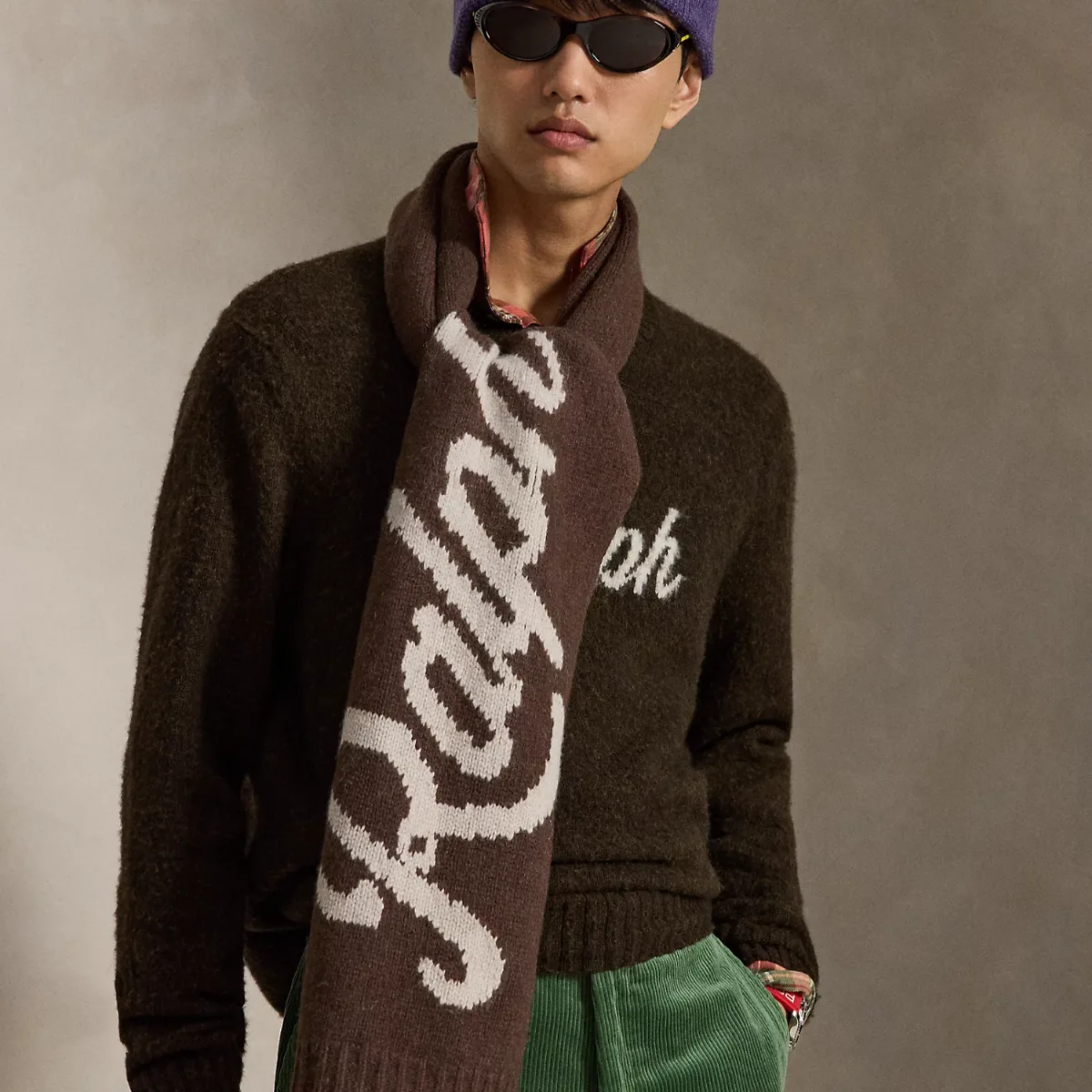 The Ralph Logo Wool-Alpaca Scarf by Ralph Lauren