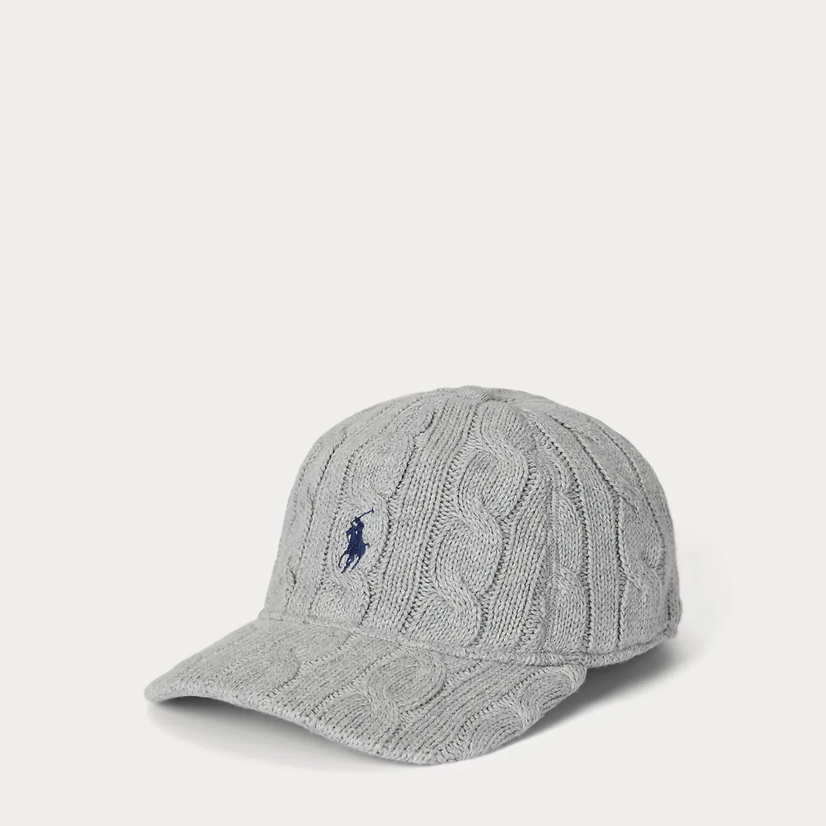 Cable-Knit Cotton Ball Cap by Ralph Lauren