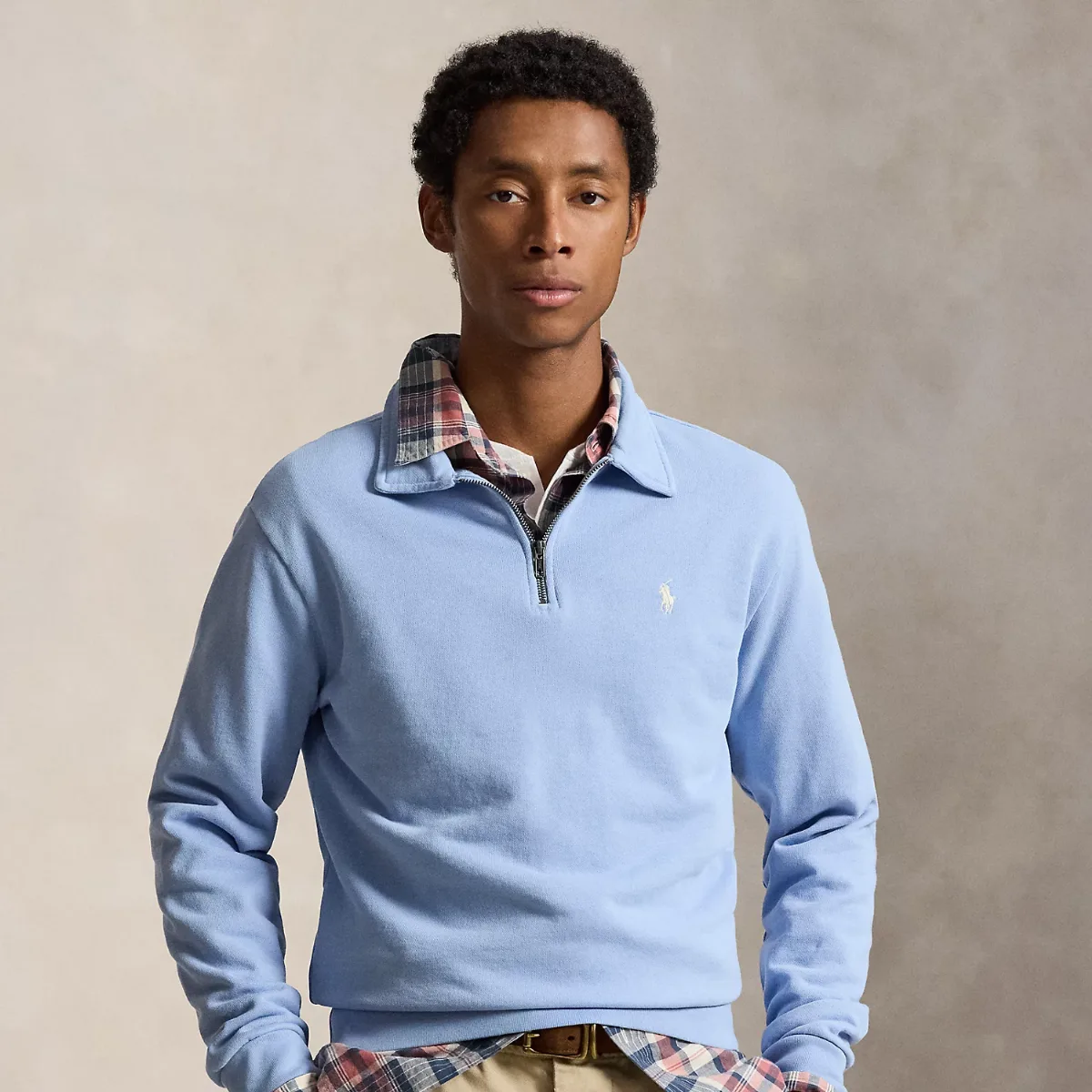 Loopback Fleece Collared Sweatshirt by Ralph Lauren