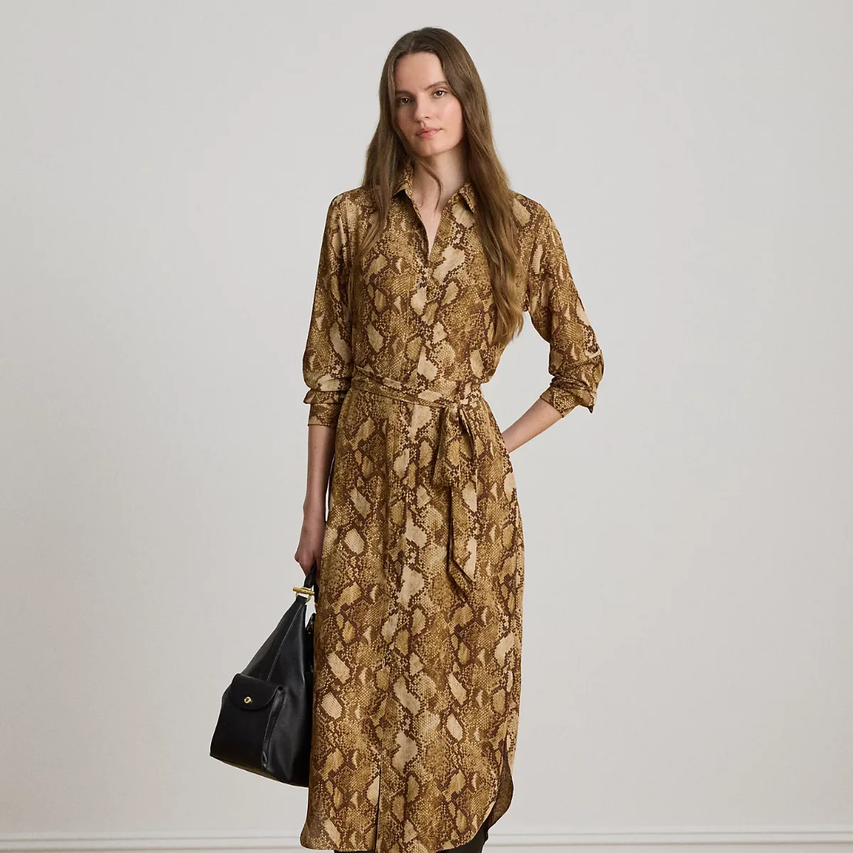 Python-Print Georgette Shirtdress by Ralph Lauren