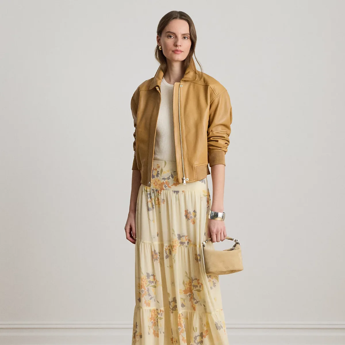 Floral Georgette Tiered Maxiskirt by Ralph Lauren