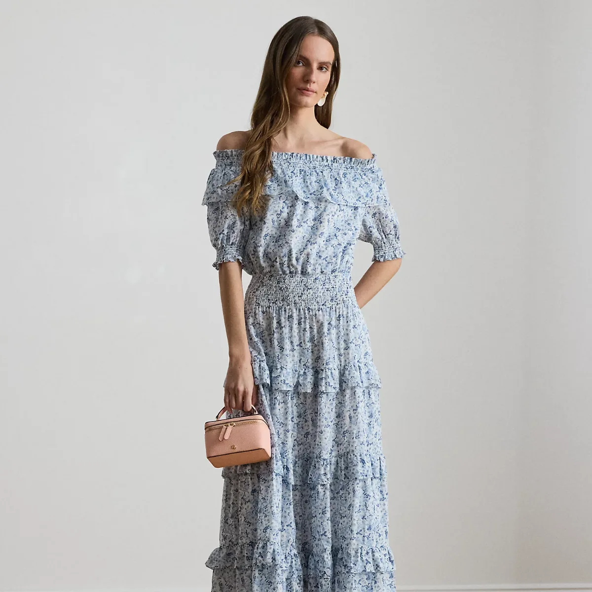 Floral Voile Off-the-Shoulder Dress by Ralph Lauren