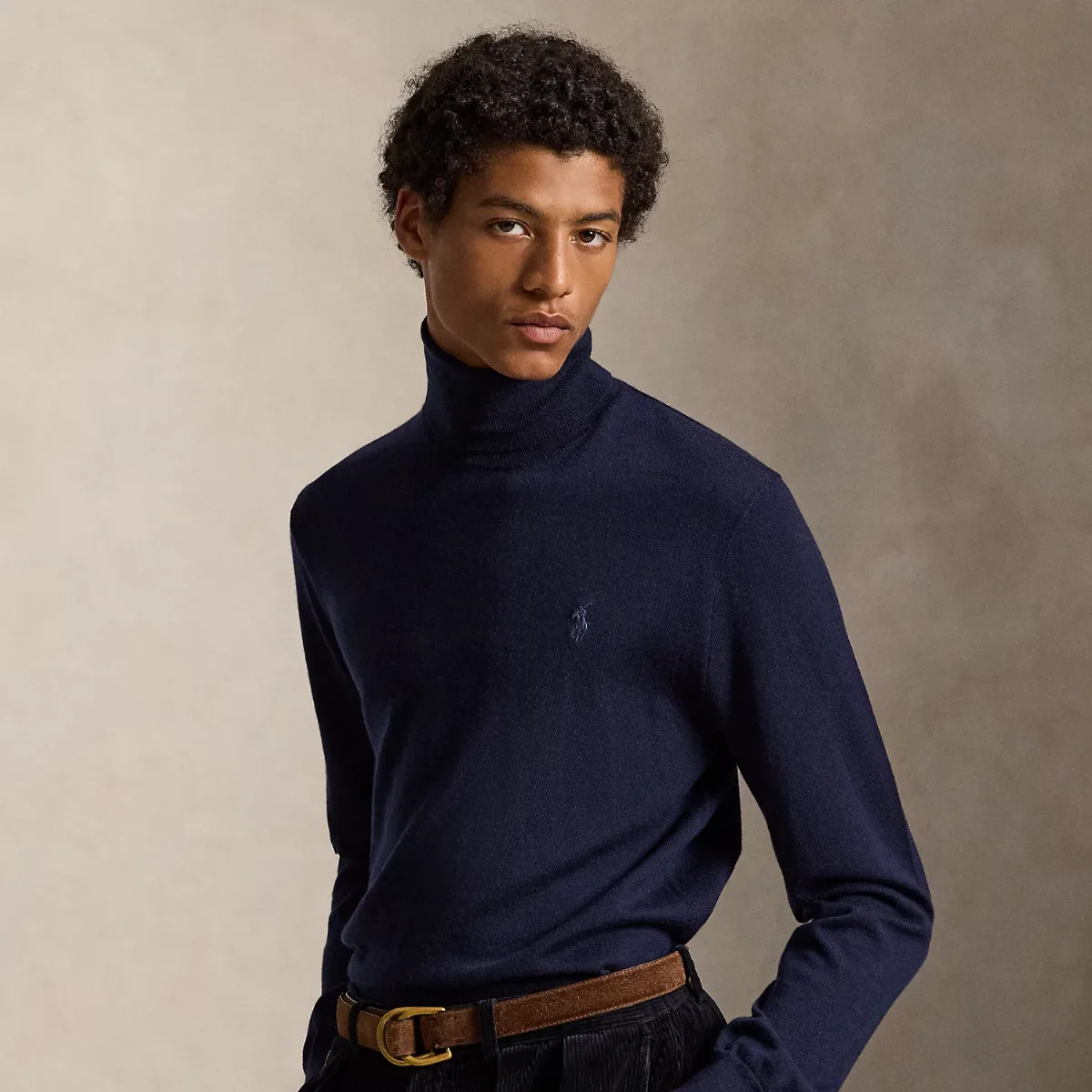 Washable Wool Turtleneck Sweater by Ralph Lauren