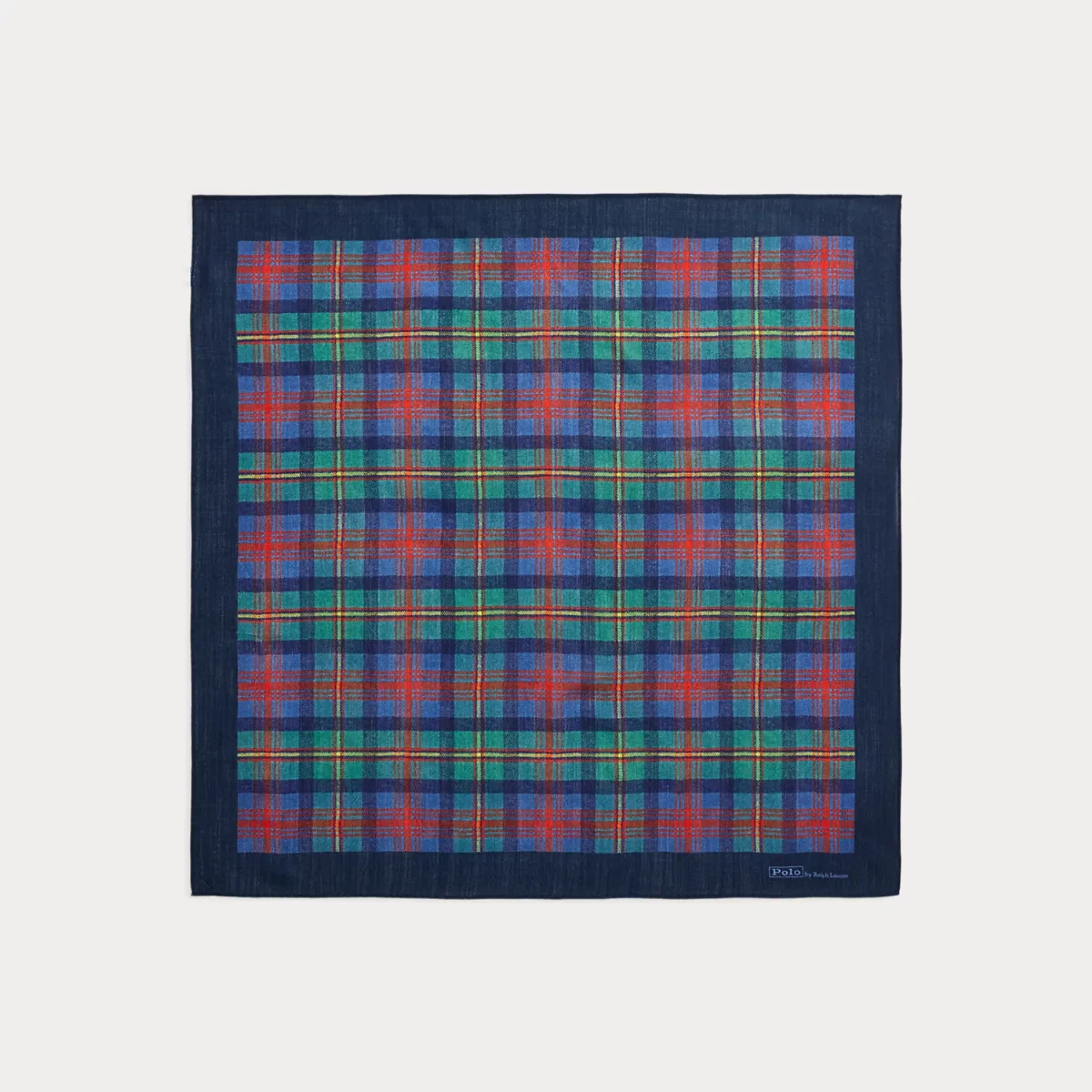 Plaid-Print Wool Bandanna by Ralph Lauren