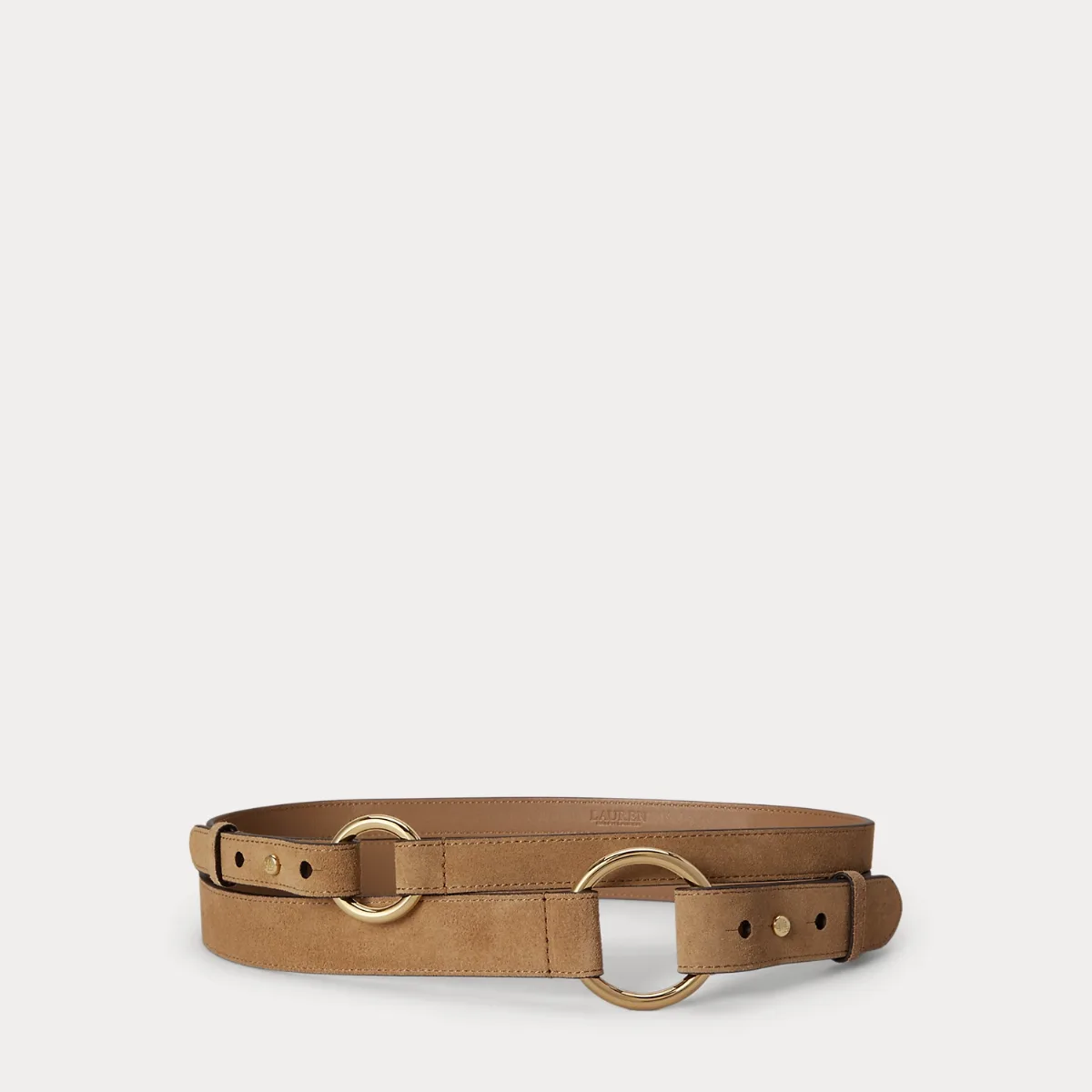Suede O-Ring Stacked Wide Belt