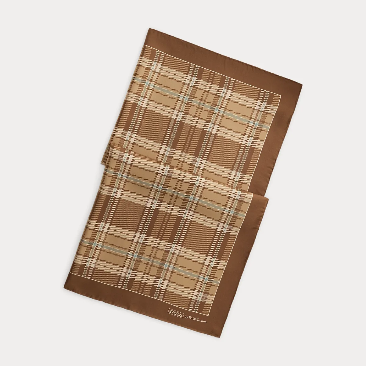 Plaid Silk Square Scarf by Ralph Lauren