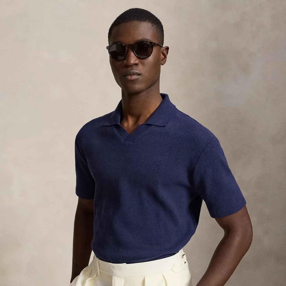 Pointelle-Ribbed Polo Shirt by Ralph Lauren