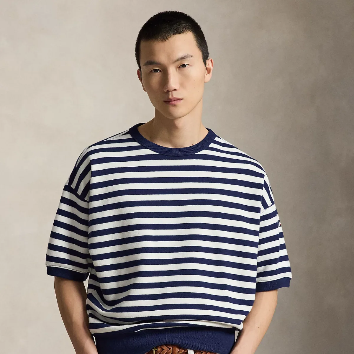 Relaxed Fit Striped Fleece Sweatshirt by Ralph Lauren